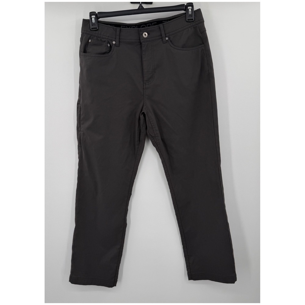 Gerry Mens Explore Trail Pants 32x29 Dark Gray 5-Pocket Straight Leg RN 117732